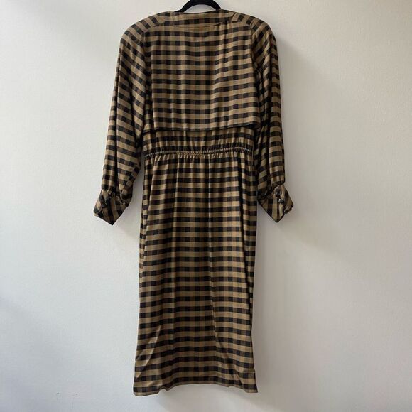 Vintage Francesca of Damon Starington Saks 100% Silk Secretary Brown Dress - siz - Picture 6 of 7